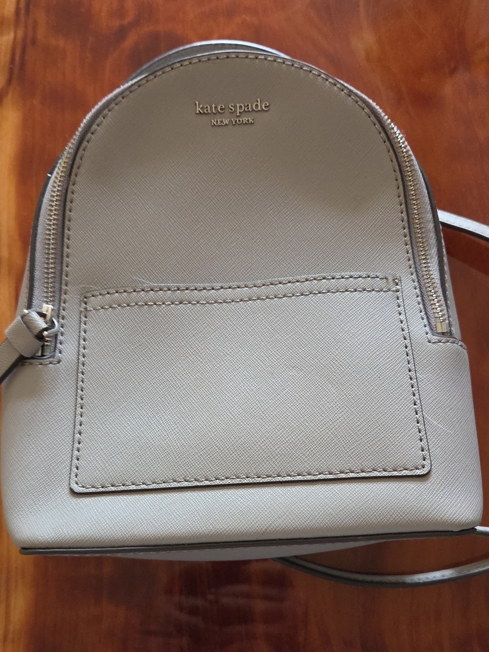 Kate Spade Taupe Leather Backpack